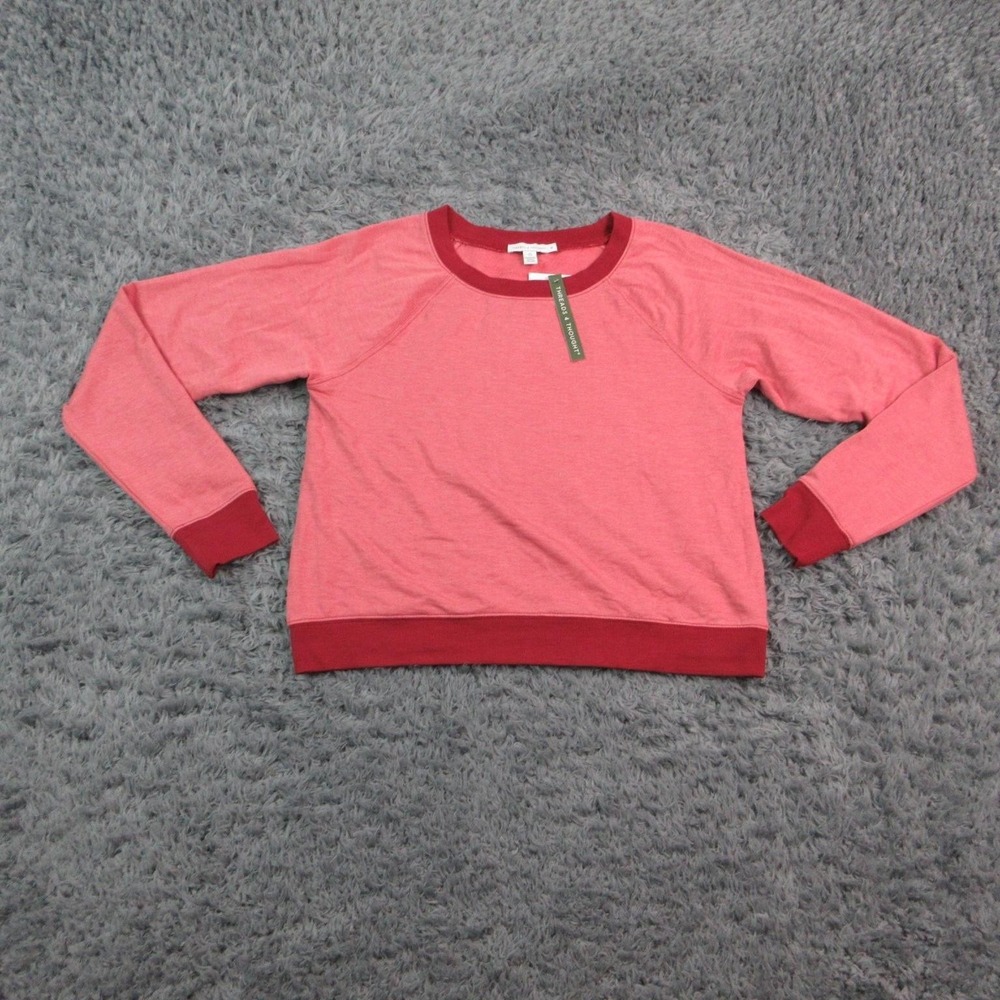 Threads 4 Thought Sweatshirt Womens M Pink Pullover Raglan Fleece Modal NWT